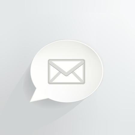 Mail Speech Bubble isolated on plain backgroundのイラスト素材