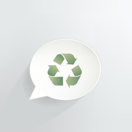 Recycle Symbol Speech Bubbleのイラスト素材