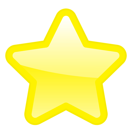 Big Gold Star icon isolated, ranking mark. Modern simple flat favorite sign. Yellow internet concept. Trendy vector decoration symbol for website design, web button, mobile app illustrationのイラスト素材