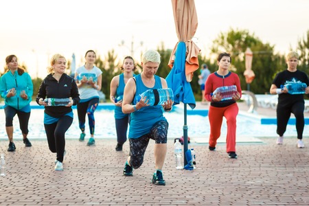 Kirilovka, Ukraine - 2 june 2017: fitness exercisesのeditorial素材