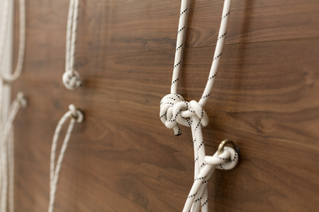 ropes for stretching and physical training. Kurunta yoga class.の写真素材