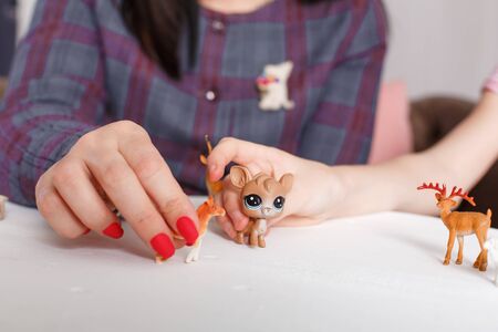 Teen girl on reception at the psychotherapist. Psychotherapy session for children. The psychologist...