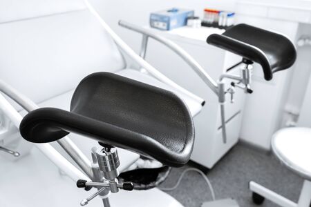 gynecological chair in a light gynecologist's office.の写真素材