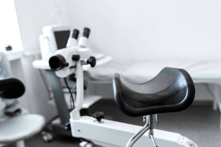 Colposcope in the gynecologist's office. Female health concept.の写真素材