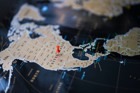 Point place on the world map. Mark on the mapの写真素材