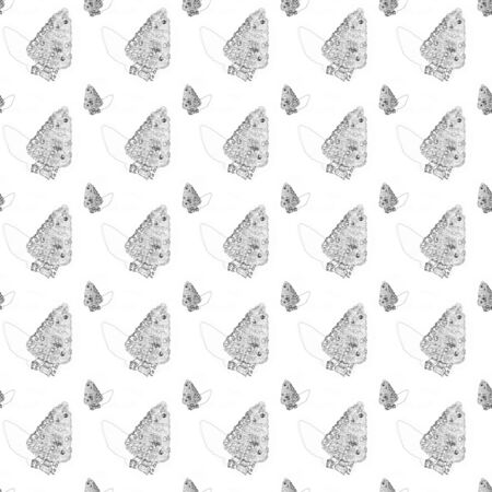 Christmas tree on a red background. Seamless pattern. Holiday theme.の写真素材