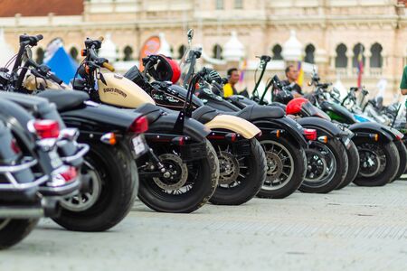 Motorcycle parts close-up. Annual International Biker Festival.のeditorial素材