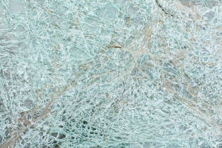 Broken car glass after an accident.の写真素材