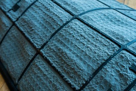 Very dirty air conditioner filter. Health damage from air conditioning
