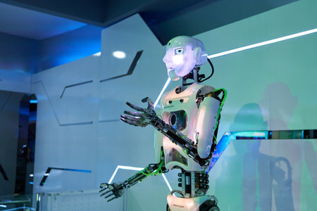 Modern humanoid in science museum exhibition. Kuala Lumpur, Malaysia - 03.14.2020のeditorial素材
