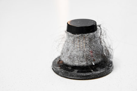 Dirty paper filter of a handheld vacuum cleaner. Dust and hair cone filterの写真素材