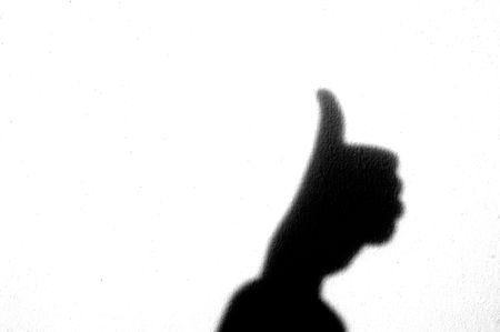 Emotion and abstract, black and white, hand and wall - number 1の写真素材