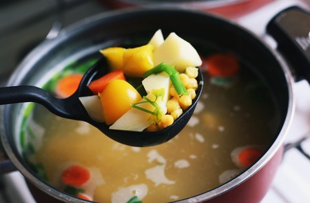 Healthy vegetable soupの写真素材
