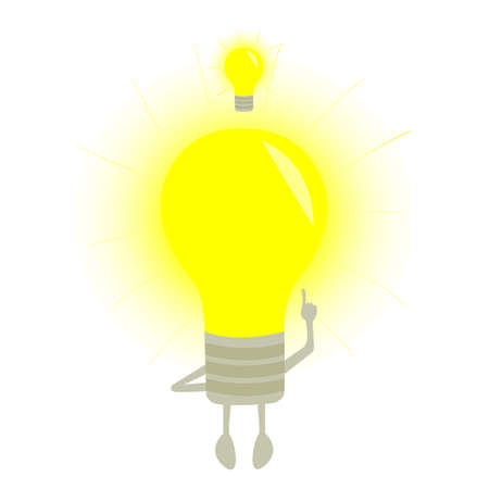 The light bulb that came up with a brilliant idea.のイラスト素材