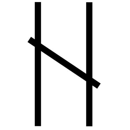 vector runic alphabet letter Hのイラスト素材