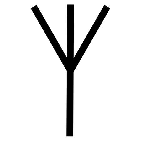 vector runic scandinavian celtic alphabet letter Yのイラスト素材