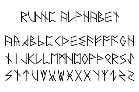 vector runic scandinavian celtic alphabet for webのイラスト素材
