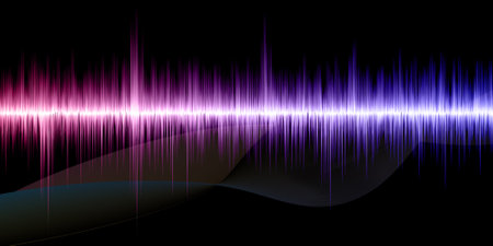 Colorful sound wave illustrated for background. High quality illustration