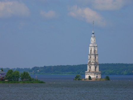 The belfry in Kalyazinの写真素材