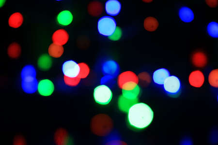 Abstract, blurred lights, many colors.