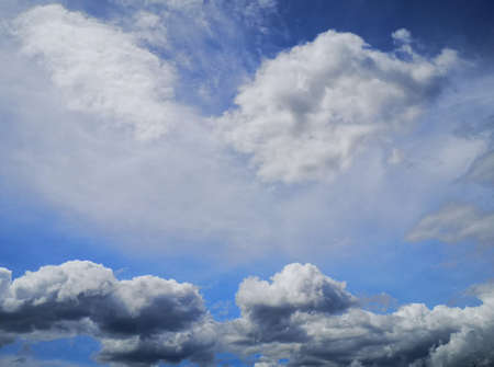 White cloud in the blue sky.