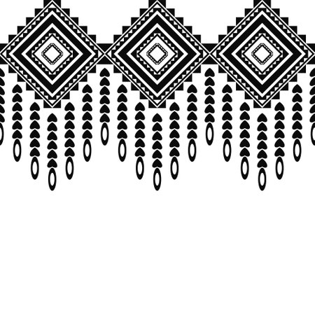 White and black line paintings, Line drawings, Paintings for use as backgrounds, Fabric art.の写真素材