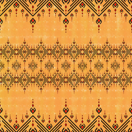 Draw black and red lines with yellow background, Design, Fabric patterns, Patterns for use as...