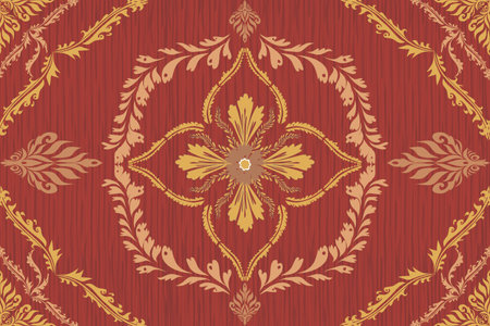 Abstract Ethnic Art, Demark Design, Fabric Patterns, Tribal Seamless Patterns, Clothing, Folk Patterns, Covers, Folk Embroidery, Carpet Design, Wallpaper.のイラスト素材