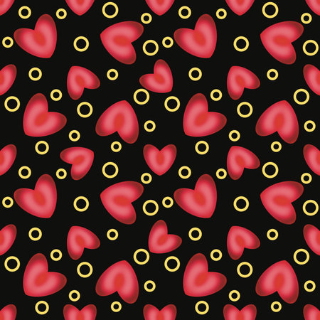 Heart Shape, Festival of Love, Beautiful Red Heart Shape, Printed Pattern, Cover, Wrap, Pattern on...