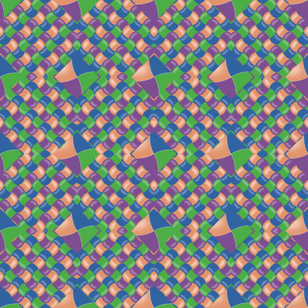 Beautiful multi-colored strip weaving images, weaving alternating patterns on the bottom, beautiful...