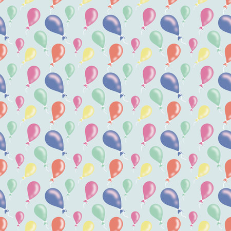 A picture of balloons in various colors, beautifully mixed together, print images, background images, images on products, wrapping paper designs.の写真素材