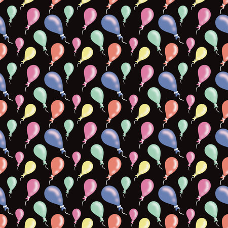 A picture of balloons in various colors, beautifully mixed together, print images, background images, images on products, wrapping paper designs.の写真素材