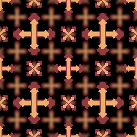 Abstract Ethnic Art, Geometric Design, Tribal Seamless Patterns, Cross, intersect, plus sign, Fabric Patterns, Print Patterns, Art, Covers, Prints, Wallpaper, Carpet Design.の写真素材