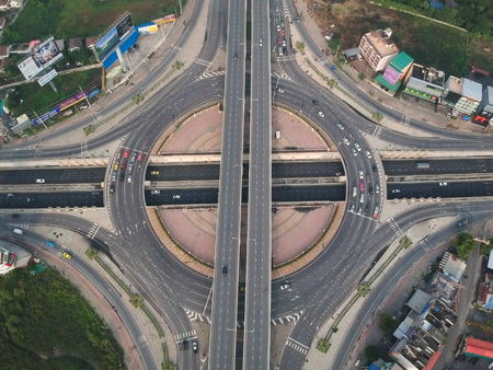 the circle junction trafic of thailand