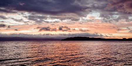 Sea in the eveningの写真素材