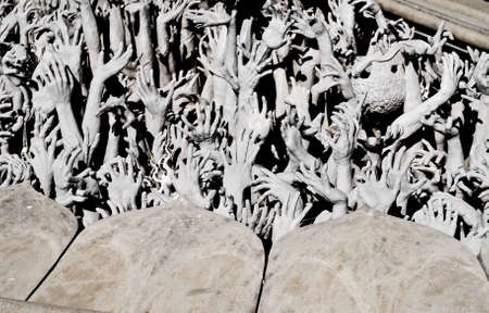 Hand in the hellの写真素材