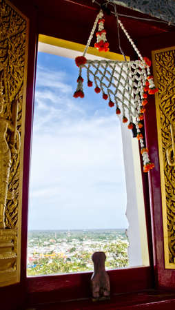 Looking through the Windowの写真素材