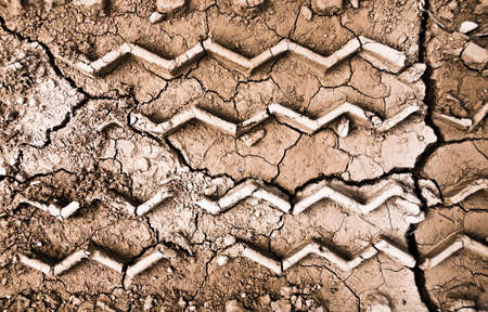 Tire Track on the ground 