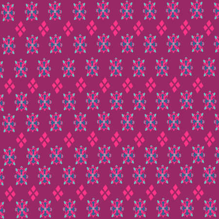 seamless pattern luxury ornament design on dark red backgroundのイラスト素材