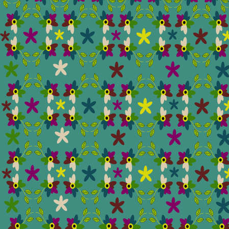 Seamless Flower Pattern in vector