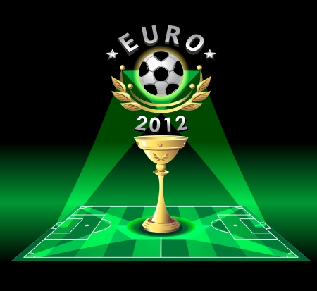 Cup of EURO 2012 or demonstration football championshipのeditorial素材