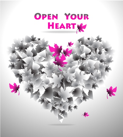 Concept Open Your Heart for love or  for music or  for art or for other thingsのイラスト素材