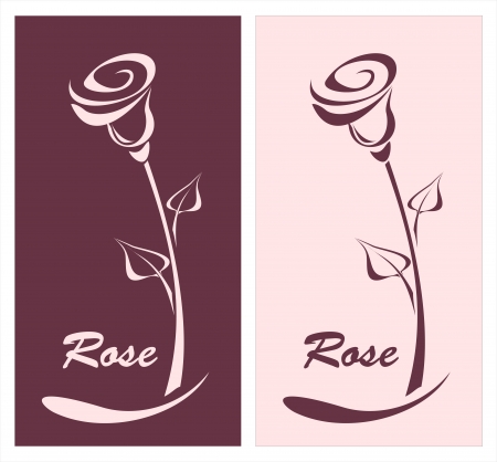 Rose for logotype cosmetic, perfume,   flowers shop, or  style post cardのイラスト素材