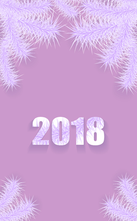 Christmas or New Year background Vector illustration.のイラスト素材