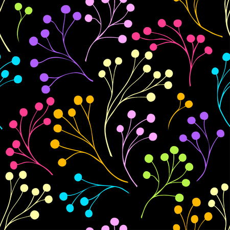 Seamless pattern with colorful tones on blackのイラスト素材