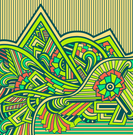 Template Abstract background with lace in Zen tangle Indian Arabic Eastern  colorful for decoration different thingsのイラスト素材