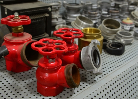 The fire equipment is on the record of your safety, it is at the post of property protection and life saving rightsの写真素材