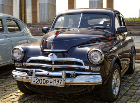 Soviet retro executive car of the 1950s sedan fastback GAZ-M20 Pobeda (のeditorial素材