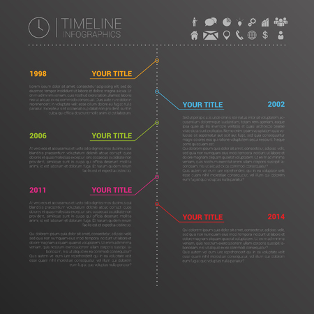 Modern horizontal timeline design template. Vectorのイラスト素材