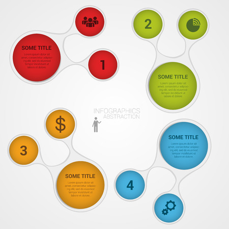 Infographics. Vector in cell of circlesのイラスト素材